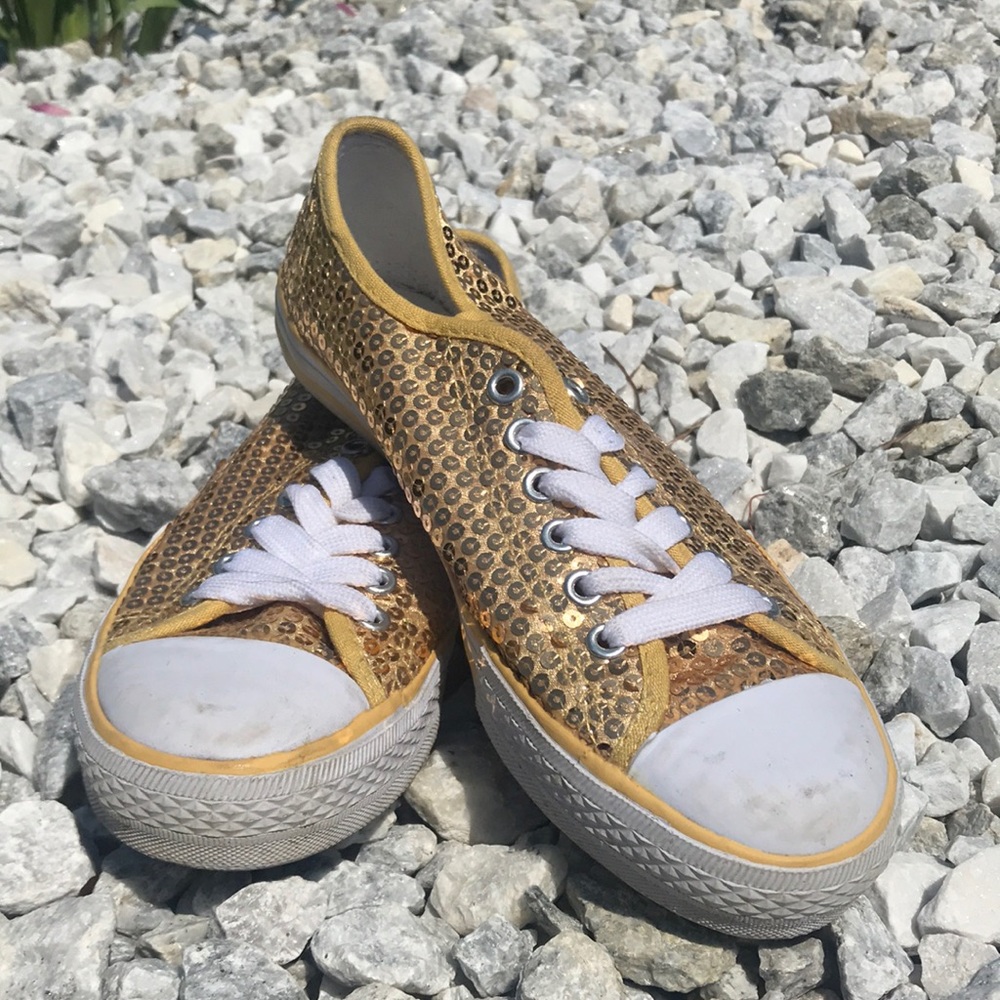 Balera gold sequin sneakers - No box